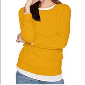 J Crew Mercantile Gold Cotton Wool Sweater Sz S w MEASUREMENTS